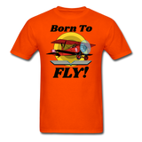 Born To Fly - Red Biplane - Unisex Classic T-Shirt - orange