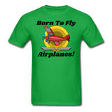 Born To Fly - Airplanes - Unisex Classic T-Shirt - bright green
