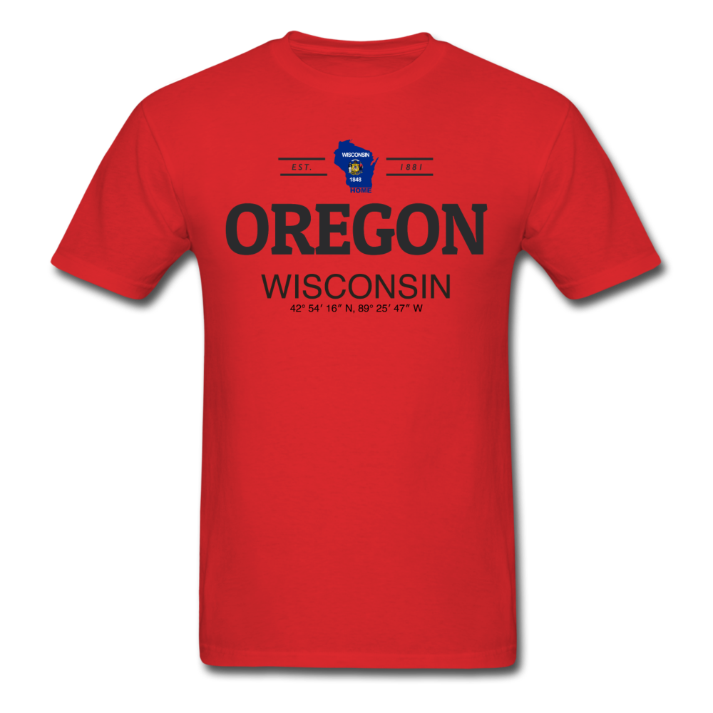 Oregon, Wisconsin - Men's T-Shirt - red