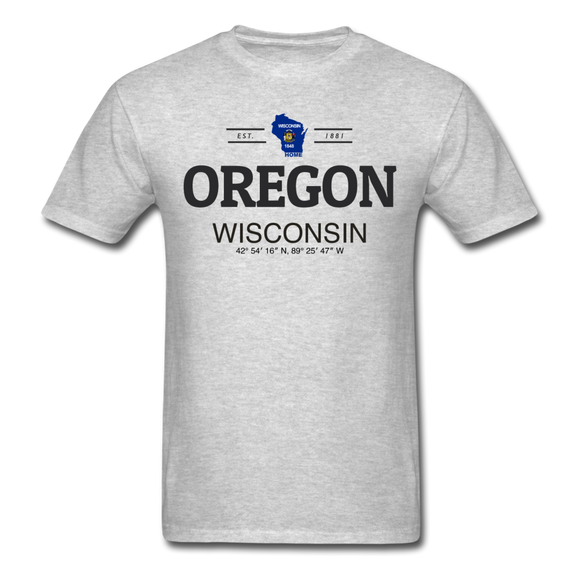 Oregon, Wisconsin - Men's T-Shirt - heather gray