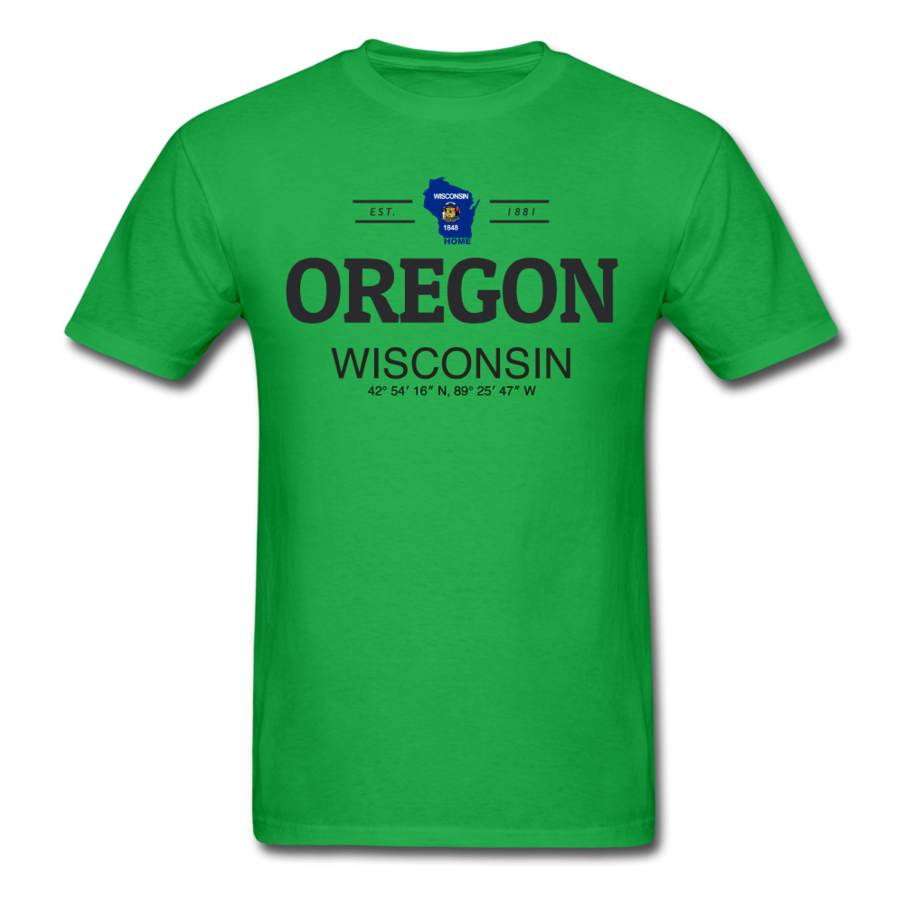 Oregon, Wisconsin - Men's T-Shirt - bright green