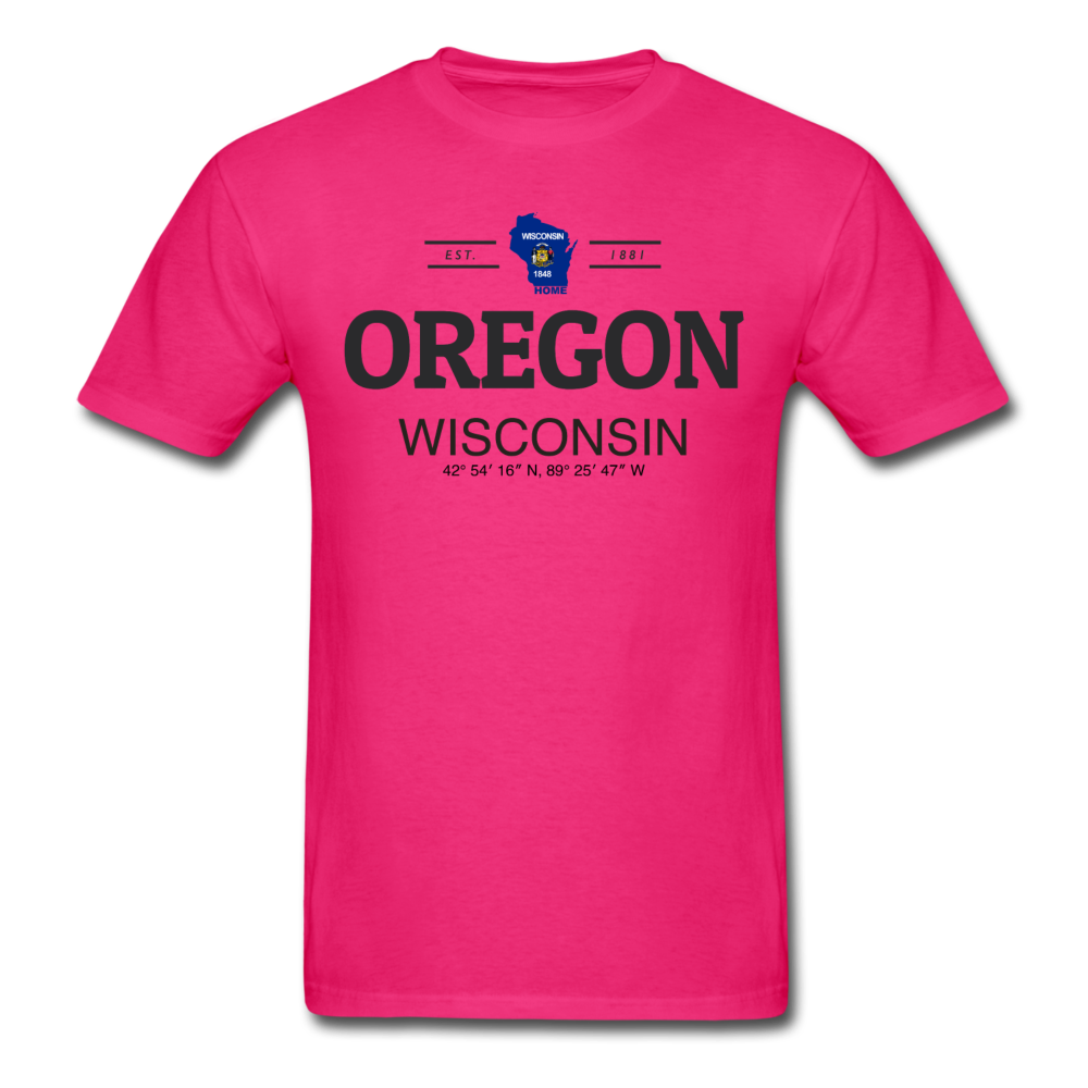 Oregon, Wisconsin - Men's T-Shirt - fuchsia