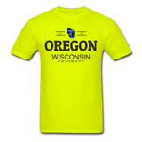 Oregon, Wisconsin - Men's T-Shirt - safety green