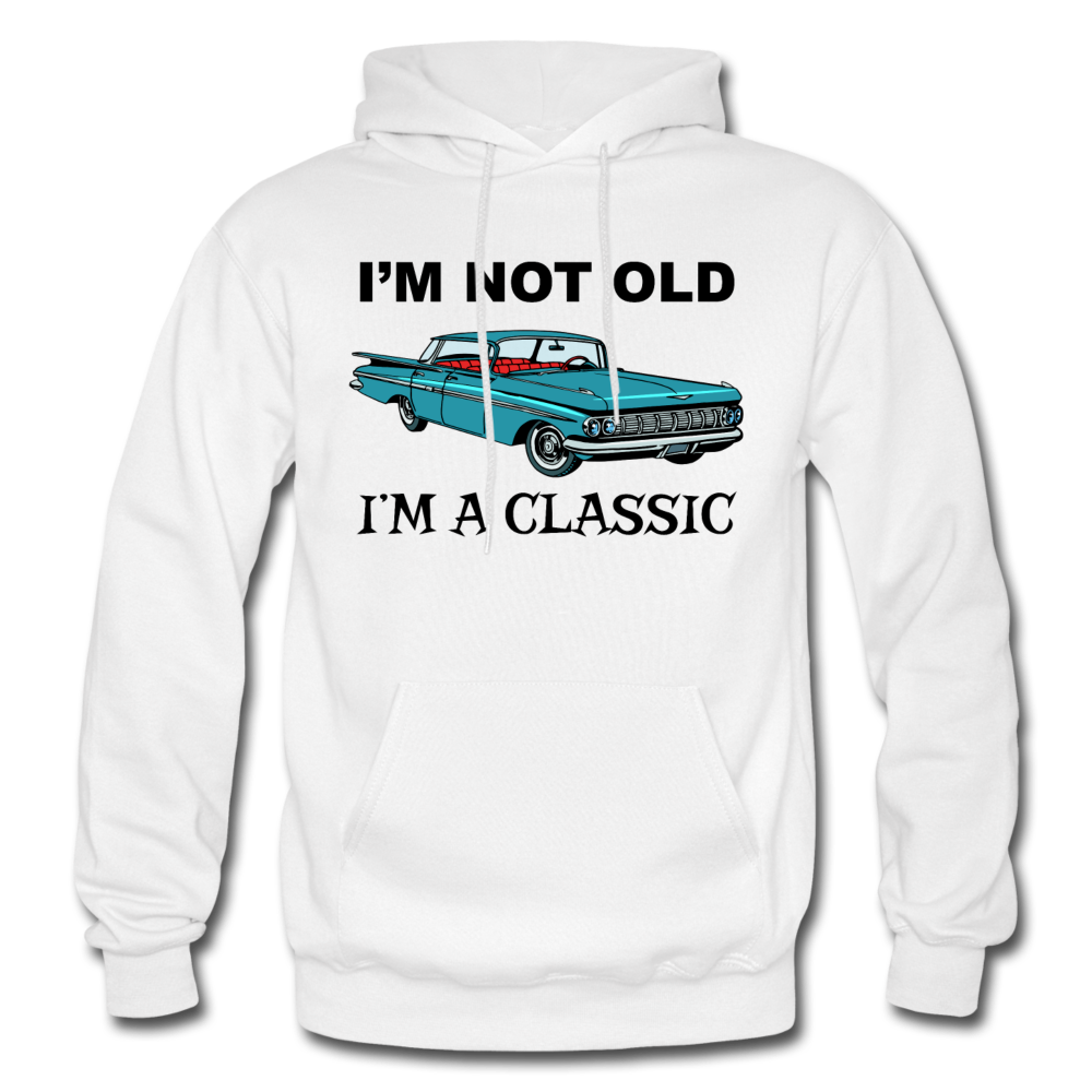 I'm Not Old - Car - Gildan Heavy Blend Adult Hoodie - white