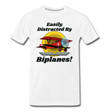Easily Distracted - Biplanes - Men's Premium T-Shirt - white