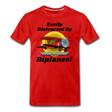 Easily Distracted - Biplanes - Men's Premium T-Shirt - red