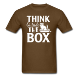 Cat - Think Outside The Box - Unisex Classic T-Shirt - brown