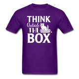 Cat - Think Outside The Box - Unisex Classic T-Shirt - purple