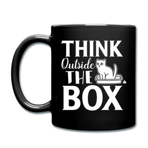 Cat - Think Outside The Box - Full Color Mug - black
