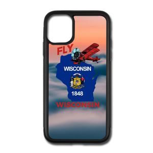 Fly Wisconsin - Above Clouds - iPhone 11 Case - white/black