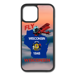 Fly Wisconsin  - Above Clouds - iPhone 12/12 Pro Case - white/black