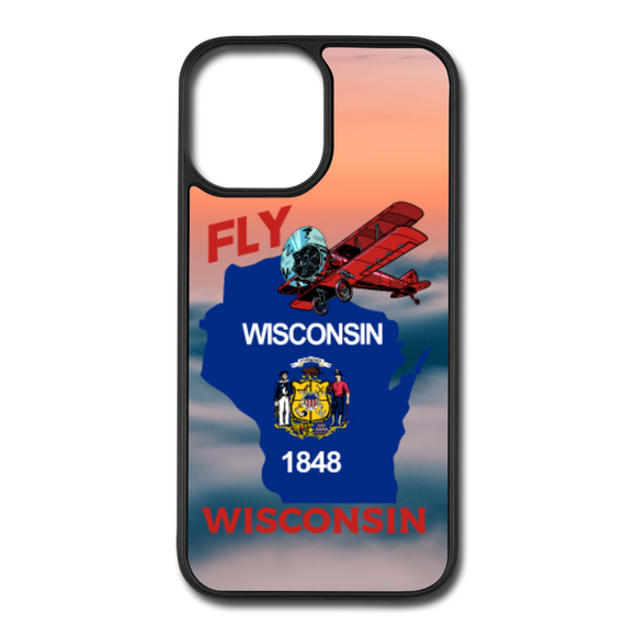 Fly Wisconsin  - Above Clouds - iPhone 12 Pro Max Case - white/black