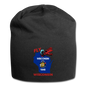 Fly Wisconsin - State Flag - Biplane - Jersey Beanie - black