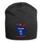 Fly Wisconsin - State Flag - Biplane - Jersey Beanie - charcoal grey