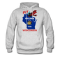 Fly Wisconsin - State Flag - Biplane - Men's Hanes Hoodie - ash 