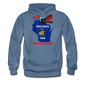 Fly Wisconsin - State Flag - Biplane - Men's Hanes Hoodie - denim blue