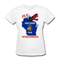 Fly Wisconsin - State Flag - Biplane - Women's Fruit of the Loom T-Shirt - white