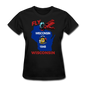 Fly Wisconsin - State Flag - Biplane - Women's Fruit of the Loom T-Shirt - black