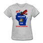 Fly Wisconsin - State Flag - Biplane - Women's Fruit of the Loom T-Shirt - heather gray