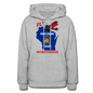 Fly Wisconsin - State Flag - Biplane - Women's Jerzees Hoodie - heather gray