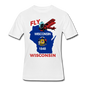 Fly Wisconsin - State Flag - Biplane - Men’s 50/50 T-Shirt - white