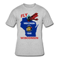 Fly Wisconsin - State Flag - Biplane - Men’s 50/50 T-Shirt - heather gray