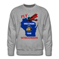 Fly Wisconsin - State Flag - Biplane - Men’s Premium Sweatshirt - heather grey