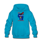 Fly Wisconsin - State Flag - Biplane - Kids' Hoodie - turquoise