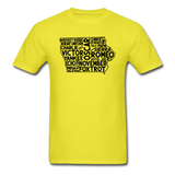 Pilot's Alphabet - Iowa - Black - Unisex Classic T-Shirt - yellow