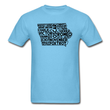 Pilot's Alphabet - Iowa - Black - Unisex Classic T-Shirt - aquatic blue