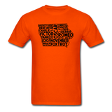 Pilot's Alphabet - Iowa - Black - Unisex Classic T-Shirt - orange