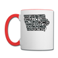 Pilot's Alphabet - Iowa - Black - Contrast Coffee Mug - white/red