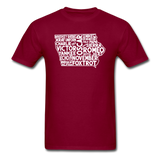 Pilot's Alphabet - Iowa - White - Unisex Classic T-Shirt - burgundy