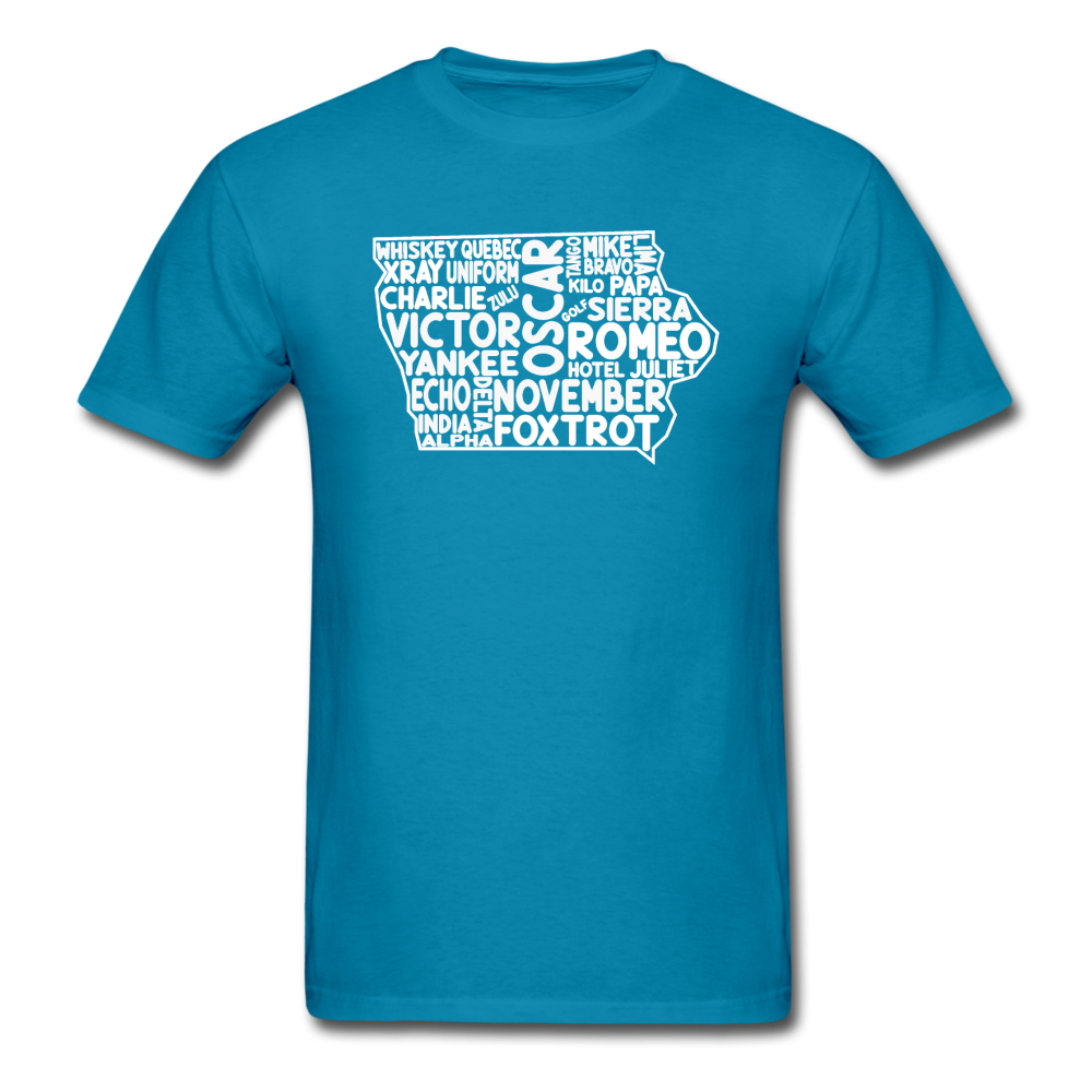 Pilot's Alphabet - Iowa - White - Unisex Classic T-Shirt - turquoise