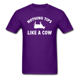 Nothing Tips Like A Cow - White - Unisex Classic T-Shirt - purple