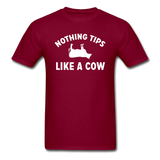 Nothing Tips Like A Cow - White - Unisex Classic T-Shirt - burgundy