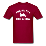 Nothing Tips Like A Cow - White - Unisex Classic T-Shirt - dark red