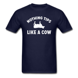 Nothing Tips Like A Cow - White - Unisex Classic T-Shirt - navy