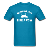 Nothing Tips Like A Cow - White - Unisex Classic T-Shirt - turquoise