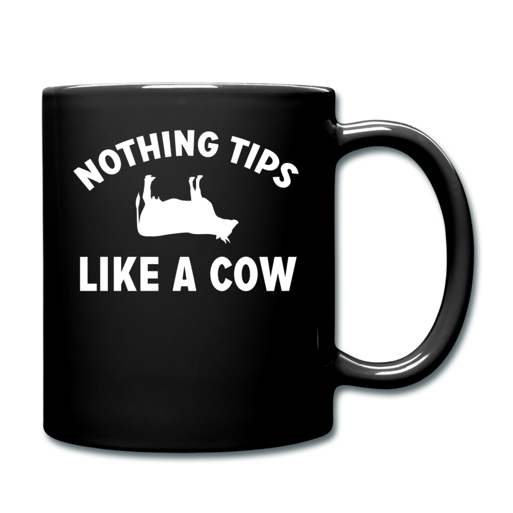 Nothing Tips Like A Cow - White - Full Color Mug - black