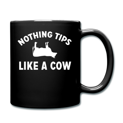 Nothing Tips Like A Cow - White - Full Color Mug - black