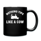 Nothing Tips Like A Cow - White - Full Color Mug - black