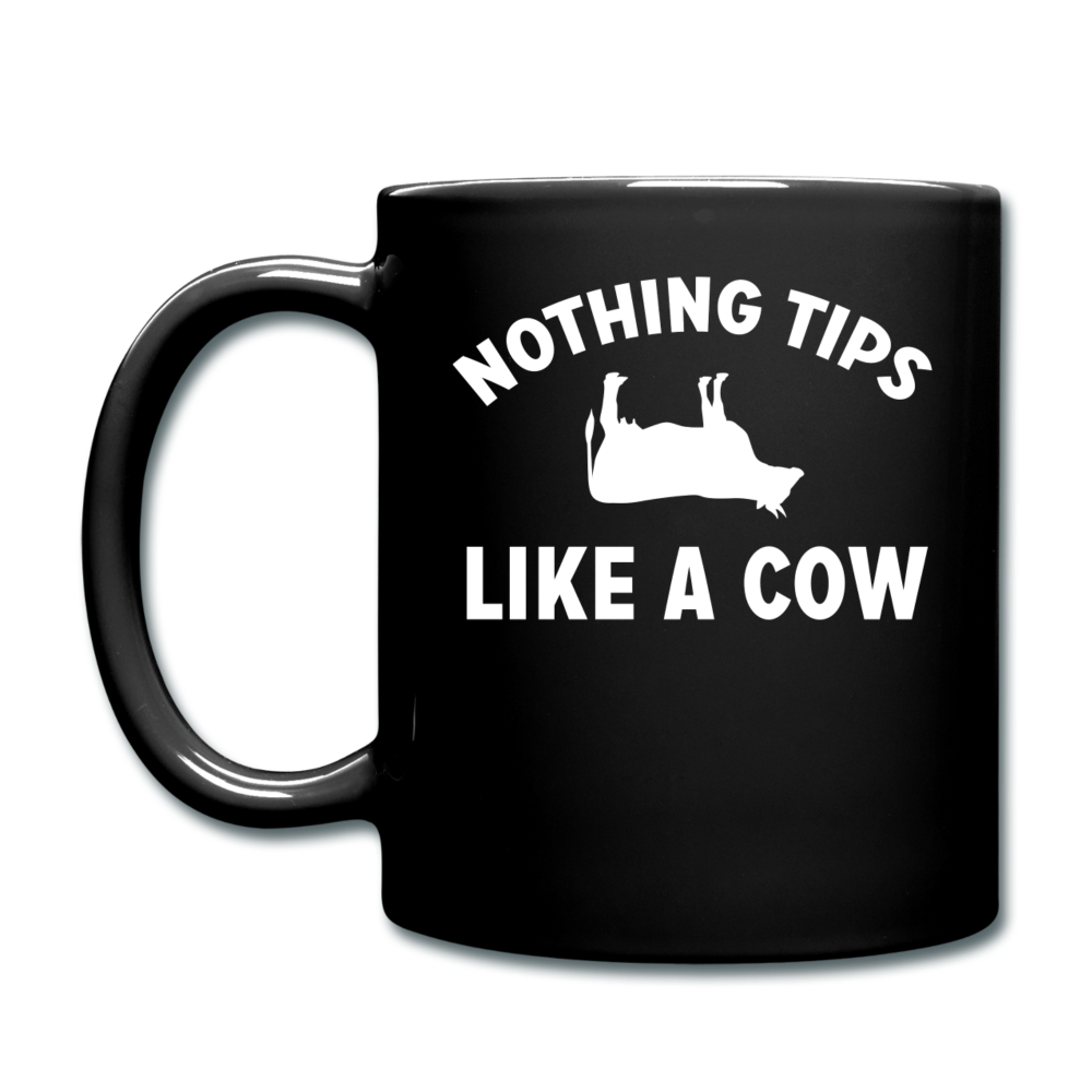 Nothing Tips Like A Cow - White - Full Color Mug - black