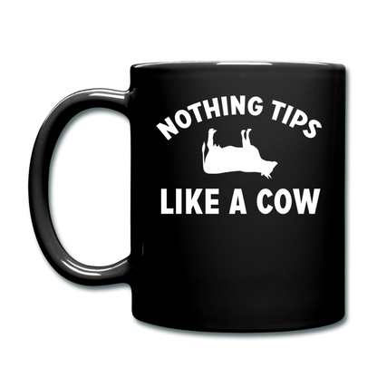 Nothing Tips Like A Cow - White - Full Color Mug - black