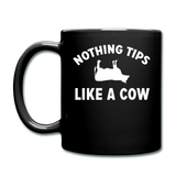 Nothing Tips Like A Cow - White - Full Color Mug - black