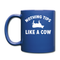 Nothing Tips Like A Cow - White - Full Color Mug - royal blue