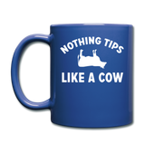 Nothing Tips Like A Cow - White - Full Color Mug - royal blue