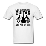 Play Guitar And Pet My Dog - Black - Unisex Classic T-Shirt - white
