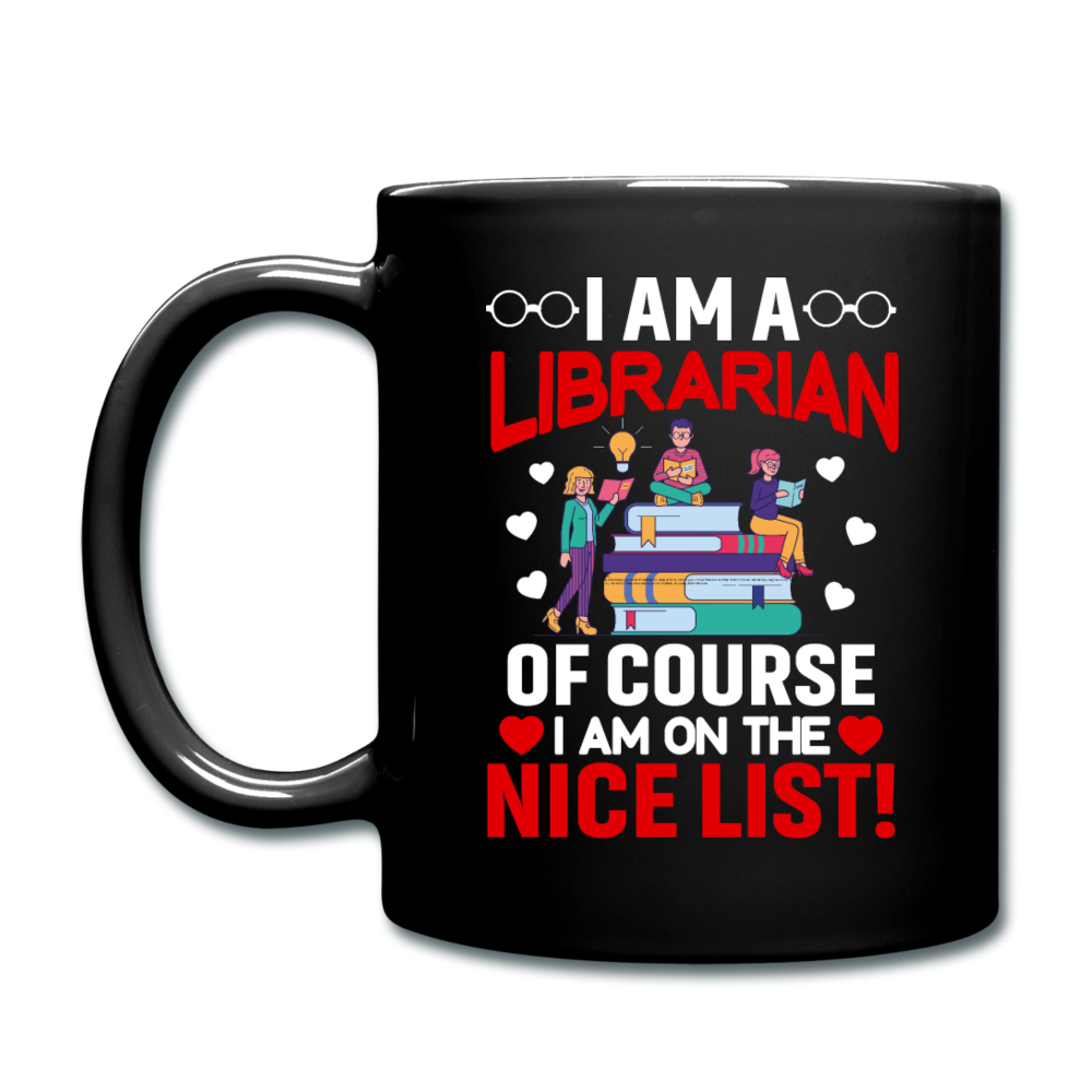 Librarian - Nice List - Full Color Mug - black