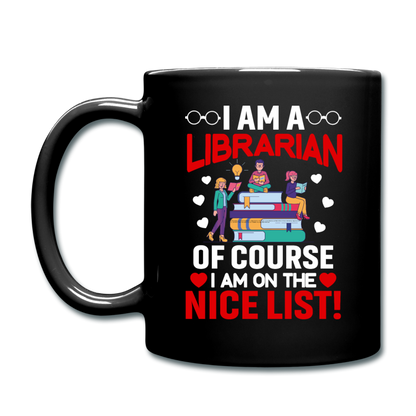 Librarian - Nice List - Full Color Mug - black